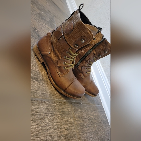 J75 by Jump Deploy Stylish Mid-calf Tan Combat/Military Boots for Men Sz 7 Used - Picture 3 of 7